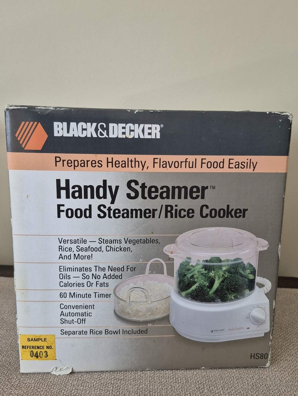 Black & Decker HS80 Handy Steamer Food and Rice Cooker New NIB RARE